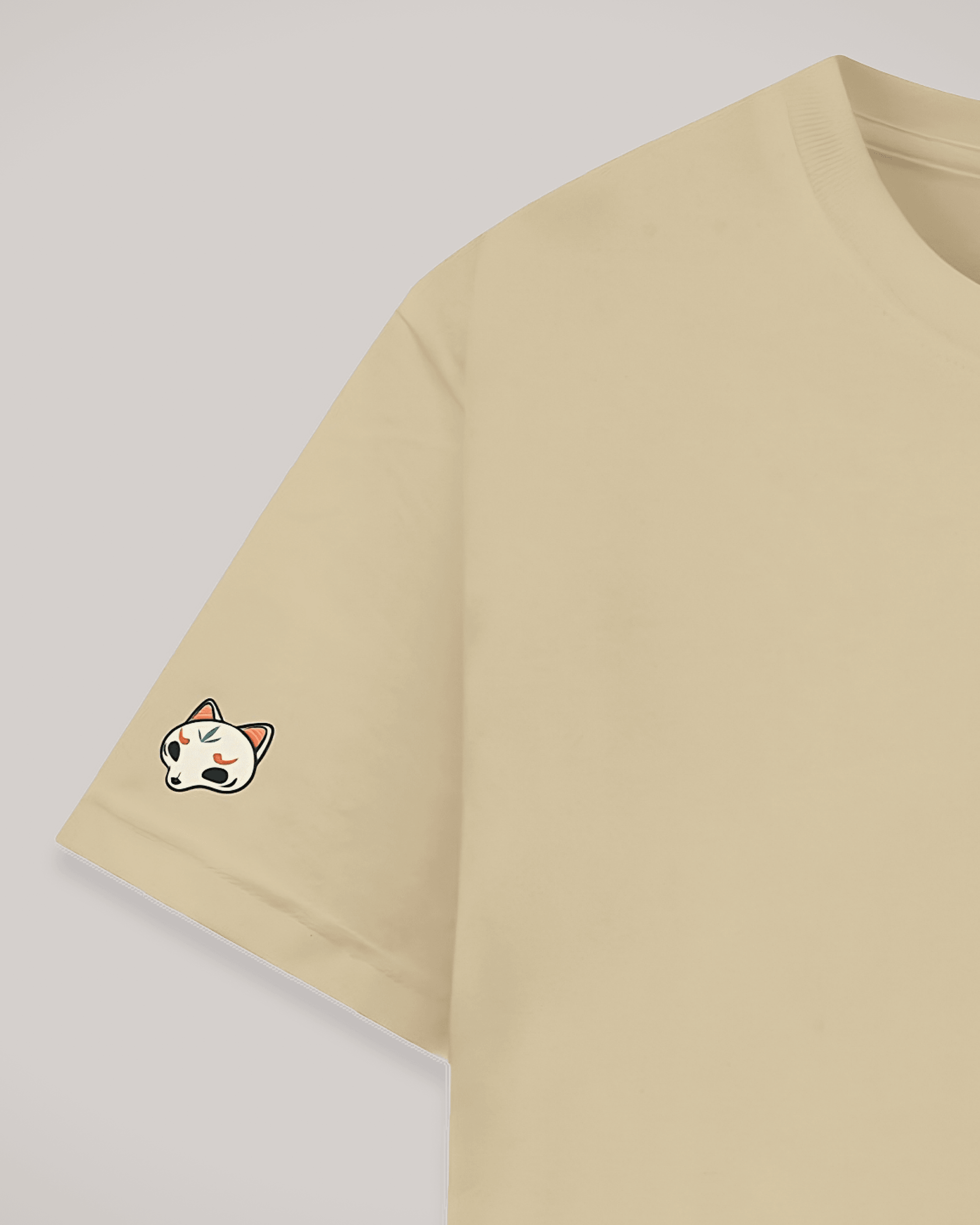 Cat Samurai - oversized T-shirt - shoulder print - Datclothing