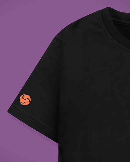 Datclothing - Daruma - oversized T-shirt black - shoulder print